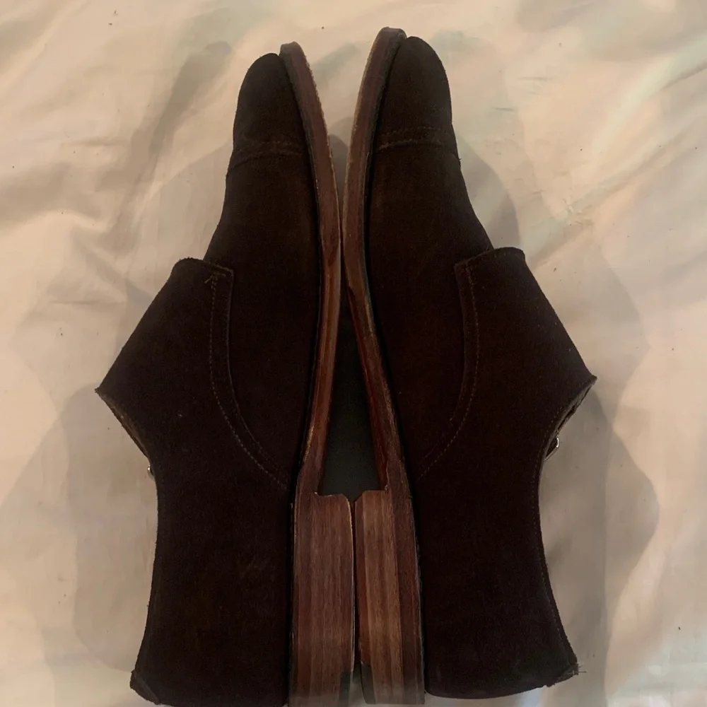 Polo by Ralph Lauren Men's Double Monk Strap Suede Oxfords in Dark Brown